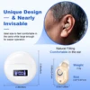 Digital Elderly Noise Reduction Hearing Aid, Rechargeable CIC Hearing Amplifier with Charging Case 2