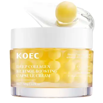 50g KOEC Collagene Profondo Retinolo Boosting Capsule Crema Idratante Rassodante Lenitivo Ridurre Le Linee Fine Migliora L'elasticità Peptide
