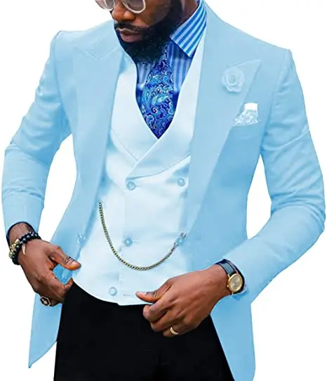 2023 Stylish Most Welcome Mens Suits Formal Male Dinner  Groom Wedding Customized Wholesale Business Suit For Men 3Pieces