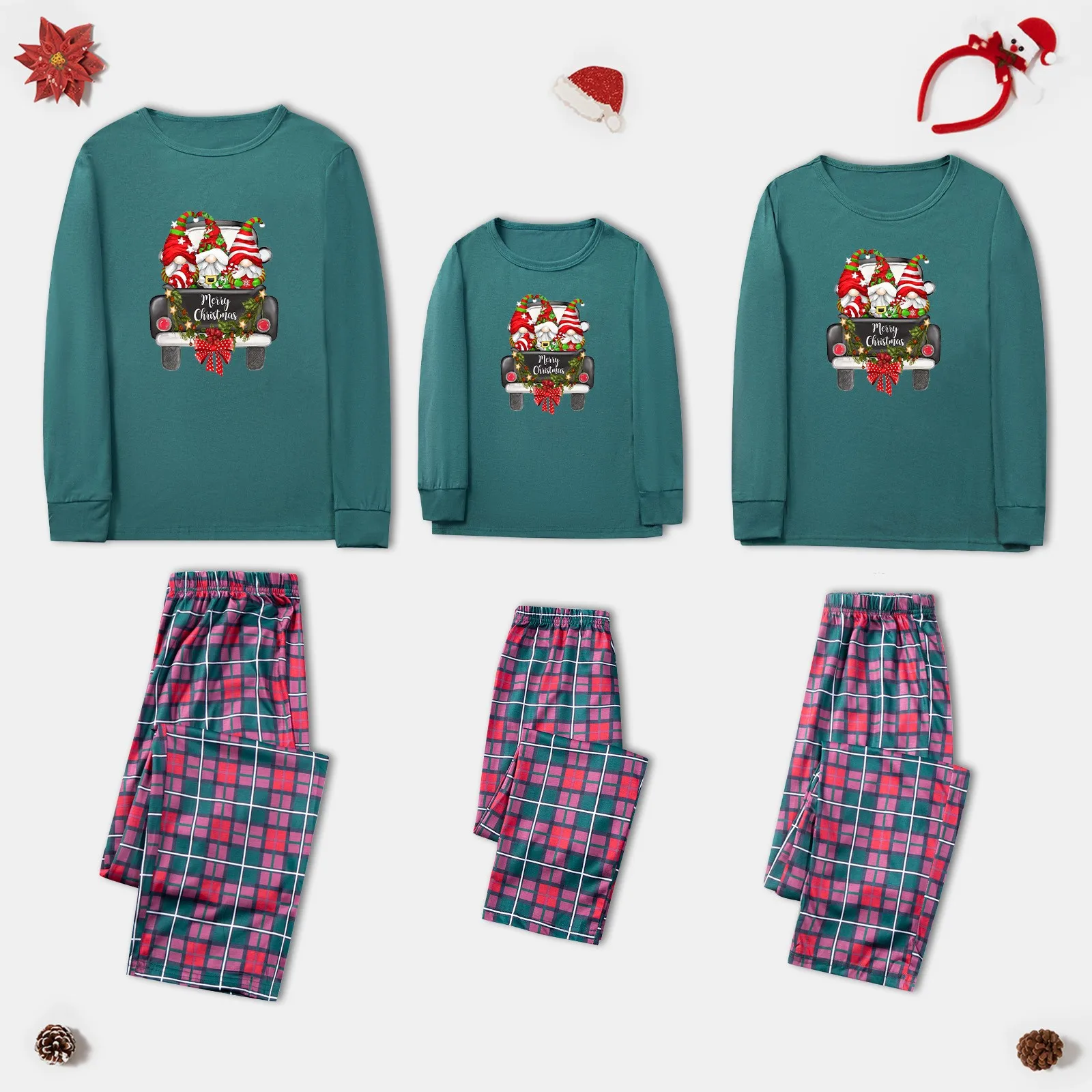 

Christmas Tree Print Family Matching Pajamas Set 2022 New Adults Kids Dwarf Sleepwear Soft Pyjamas Homewear Xmas Family Look