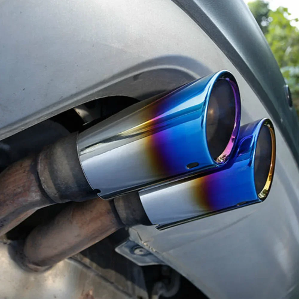 Auto Car Exhaust Muffler Tip Pipes Covers 1/2Pcs fit for VW Tiguan Passat B7 CC Audi A3 8P A4 B8 Q5 A1 2009-2015 Car Accessories car exhaust tail pipe