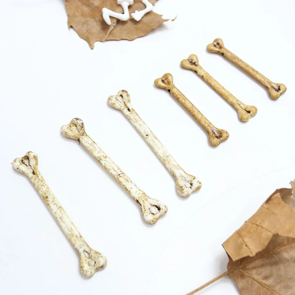 Flintstone Light Weight Decorations Mannequin Fake Bone Plastic Desktop Mini Halloween Costumes