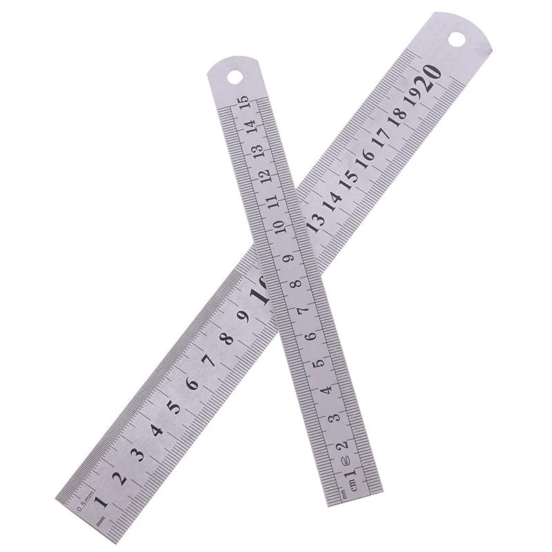 

1pcs Stainless Steel Metal Ruler Metric Rule Precision Double Sided Measuring Tool