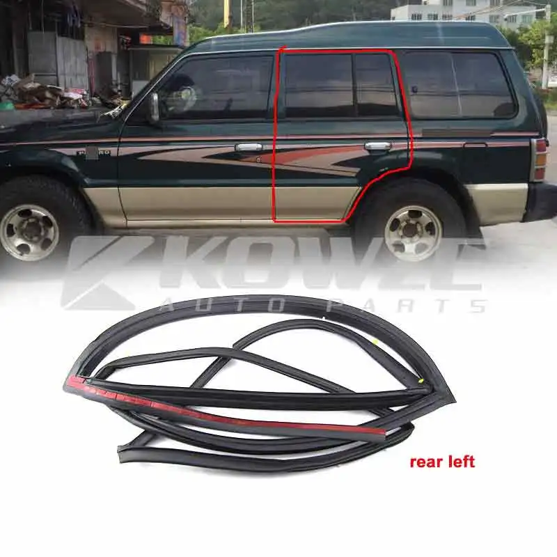 

Door Weatherstrip Opening Rubber Seal for Mitsubishi Pajero Montero Shogun Long Wagon 1990-2004 V32 V43 V45 MR120675 MR120676