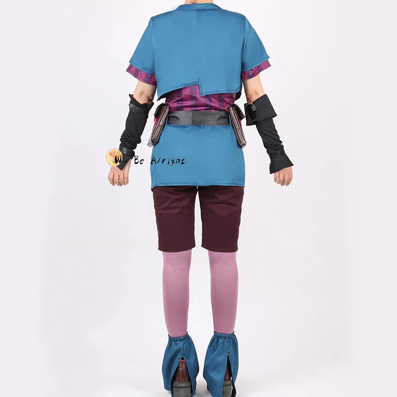 Arcane Jinx  ڽ ǻ    ҷ ǻ  Ƽ  Arcane Jinx Blue Braid Wig And Shoes
