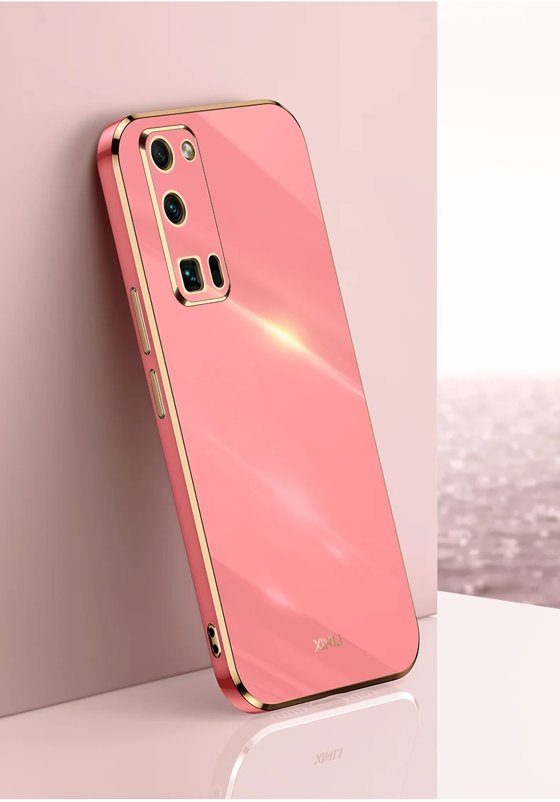 Bling Morbido Antiurto Copertura Quadrata di Lusso Cassa Del Telefono di Placcatura Laser 3D per Huawei Honor 50 Lite 20 20 S 30 Pro 30i 30 S Rus_voghion.com