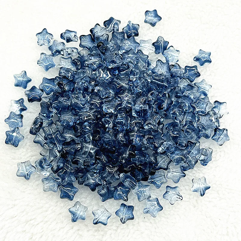 30pcs 8mm Iridescent Star Beads for DIY Jewelry and Crafting