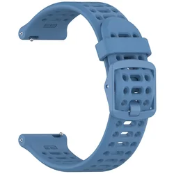 Breathable Silicone Sport Strap - 20mm/22mm Adjustable Fitness Band - 1pcs 20mm (Blue)