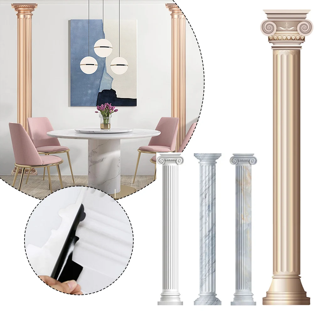 Decoration Stickers 3D Roman Column Wallpapers 1 Pcs Home TV Sofa Background Wall Bedroom Bar Bookshop Office Decor