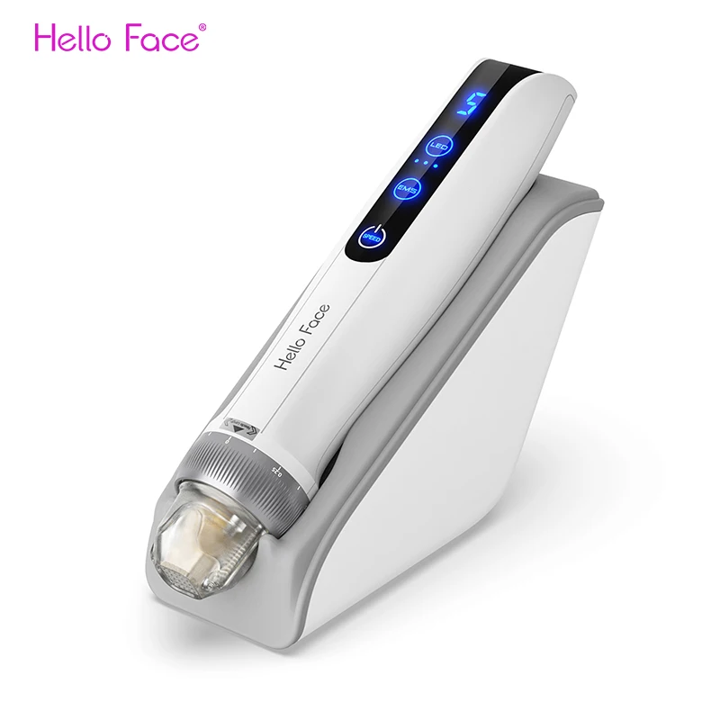 Hello Face Q2 Derma Pen Ems Elettroporation Red Light Blue Light Microneedling Machine Per La Crescita Dei Capelli Cura Della Pelle Rimuovere Le Rughe