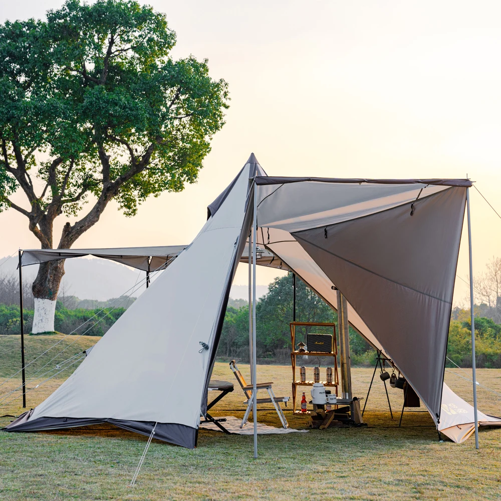 MOBI GARDEN 4–6 Person Pyramid Camping Tent – Forest Tower 280 3