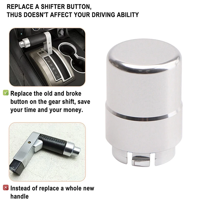 

For Hummer H2 and H2 SUT 2003 2004 2005 2006 2007 Car Interior Transmission Shifter Button Silver Auto Replacement Accessories