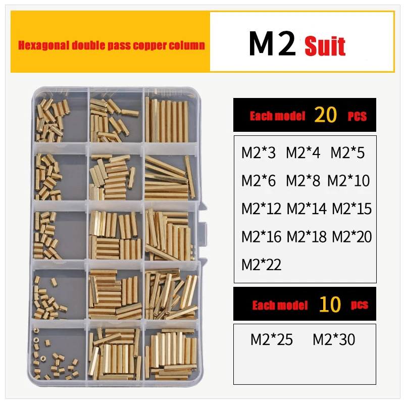 Esagonale Femmina A Femmina M2 M2.5 M3 M4 Vestito Distanziale In Ottone Distanziale Perno Esagonale Distanziale Pilastri Cavi Pcb Vite Bullone Scheda 
