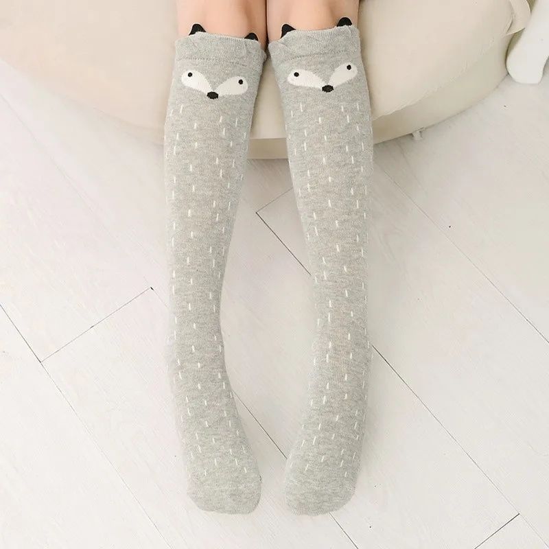 Cute Cartoon Toddler Baby Girls Knee High Long Socks Cotton Breathable Soft Kids Sock Children Half High Tube Socks Kids Socks Cartoon Socks Cotton Knee Socks Knee Length Socks