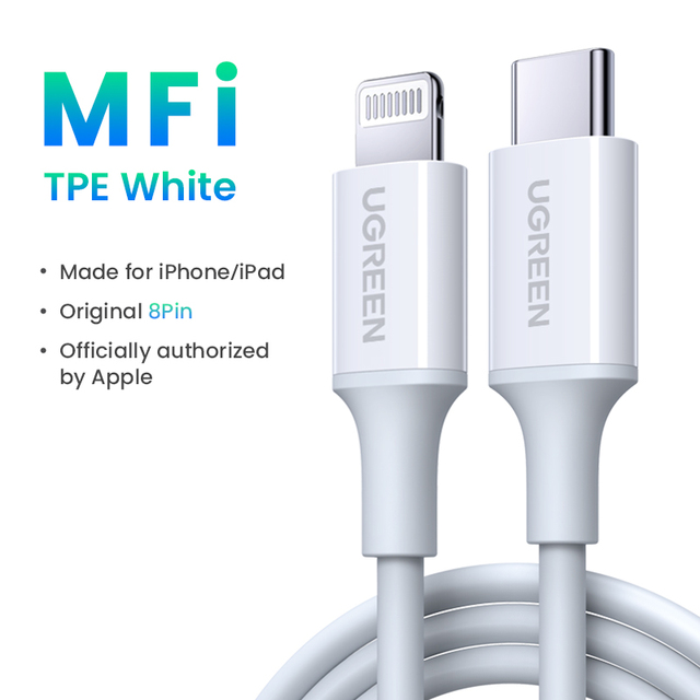 USB C Cable for iPhone 13 12 Pro Max PD 20W MFi Fast Charging for iPhone iPad Charger Silicone Type C to Lightning Cable