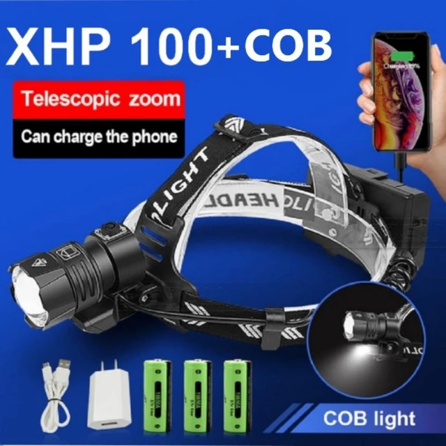 Super XHP100 faro Led más potente L2 faro Led de alta potencia 18650  linterna de cabeza recargable lámpara de cabeza de pesca Usb - AliExpress