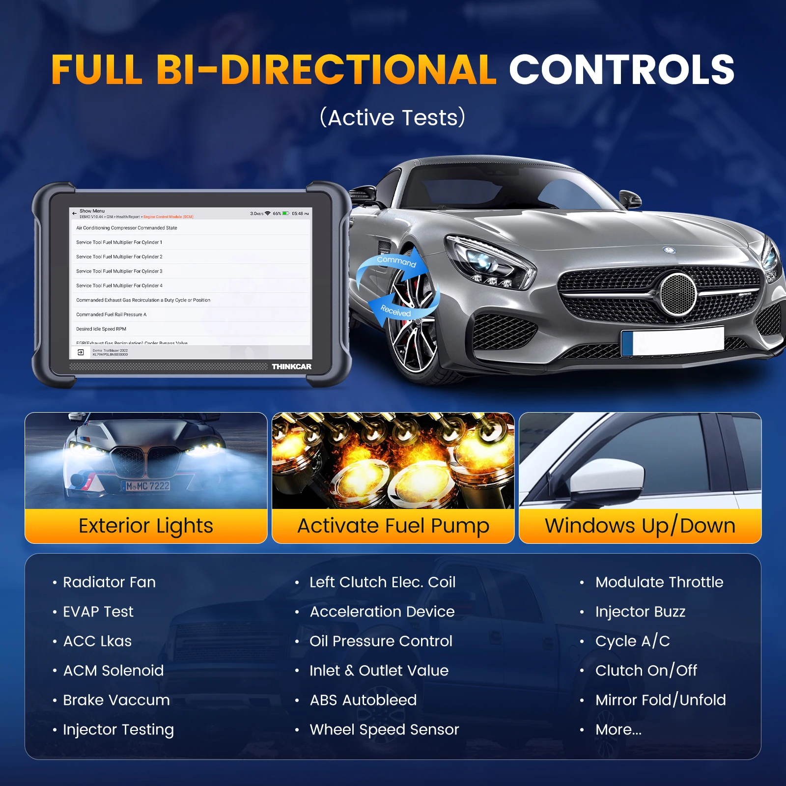 THINKCAR THINKSCAN 689BT 車診断ツール CANFD DOIP 双方向 ECU 