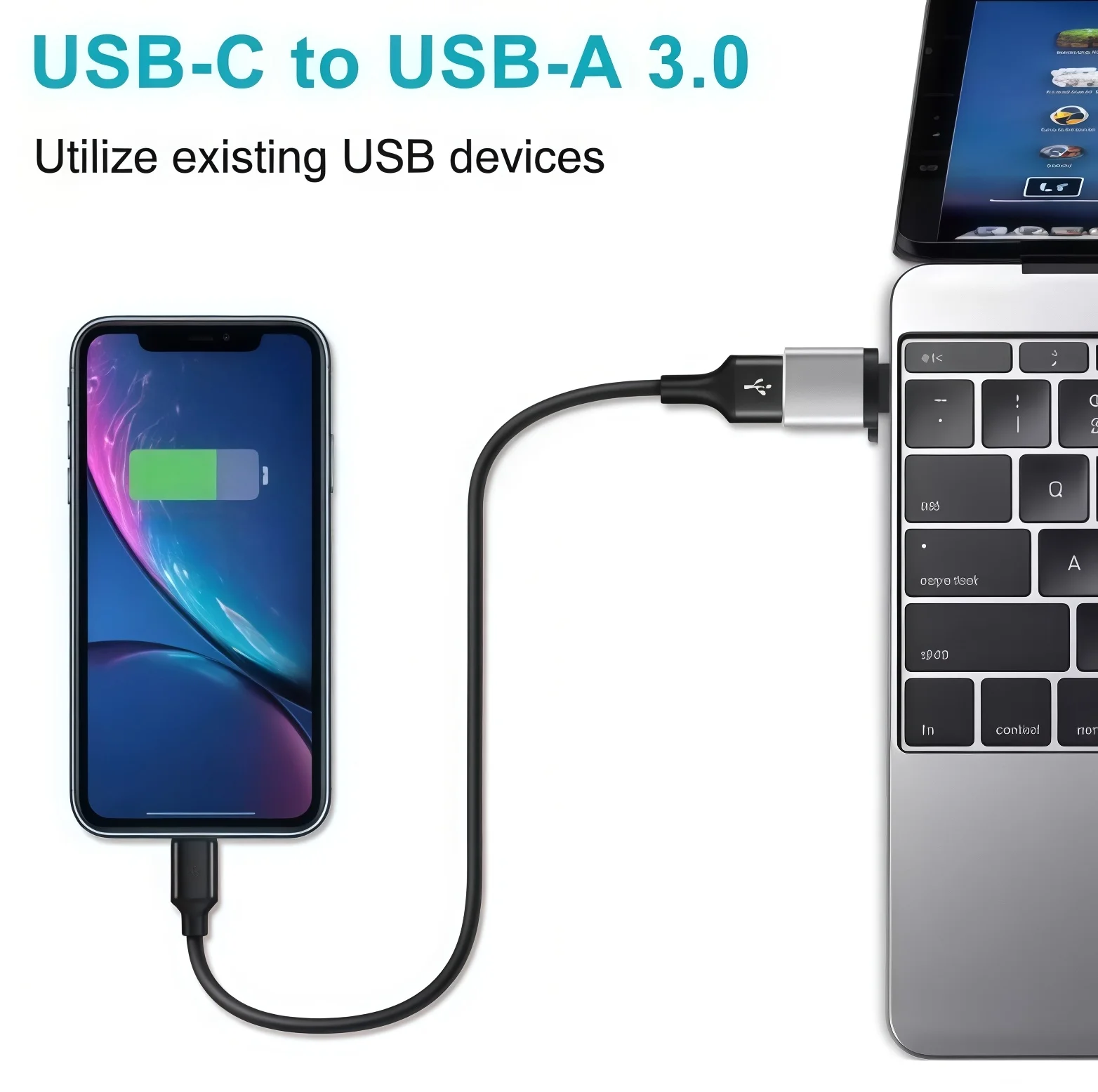 USB3.0-타입 C OTG 어댑터 액세서리 타입-C 암-USB 수 변환기
