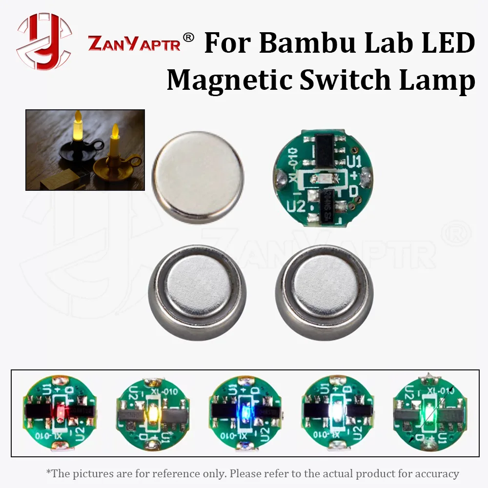 Für Bambu Lab Einzel-LED-Leuchte mit Magnetsteuerung DIY 3D-Druck Modellteile für Bambu Voron AD5M K1 Kobra