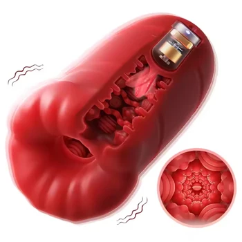 Male Masturbator for Men Sucking Machine Oral Vaginal Penis Vibrator Sex Toy Masturbation Cup Blowjobs Stimulation Exercise 18+ 1