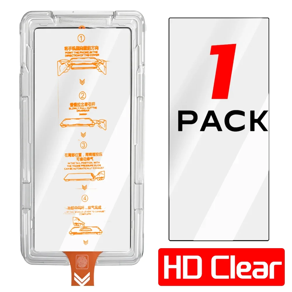 Easy Install Privacy Screen Protector with HD Clear Tempered Glass