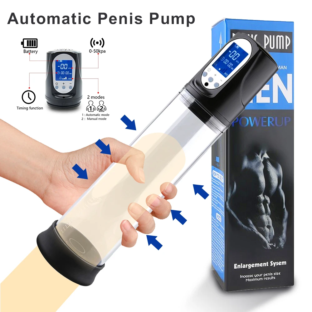 Automatic Penis Pump Sex Tooys for Men Sucking Cock Sextoy LCD Penis