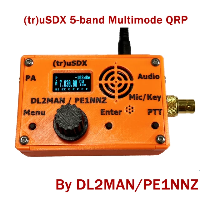 (tr)uSDX usdx transceiver 5-band Multimode QRP assembled with case by PE1NNZ and DL2MAN 2
