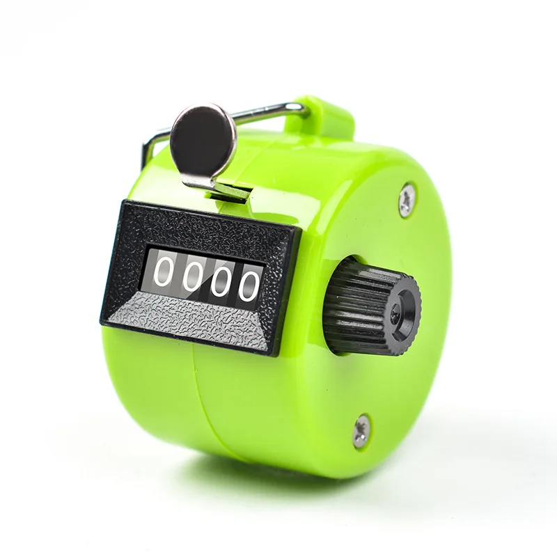 Hand Tally Counter 4 Digit Number Counters Metal Shell Hand Finger Display Manual Counting Tally Clicker Timer Soccer Golf Counter hand tally counter,electronic counter