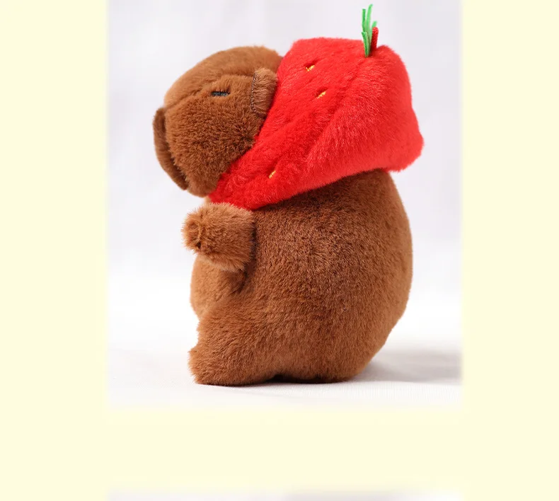 Cute Capybara Pendant Keychain Pufferfish Plush Toy Soft Doll Gifts Carry-on Bag Kawaii Pendant Creatuve Fluffty Animal Kid Gift