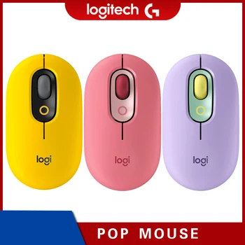 Logitech POP Mouse Wireless Mouse SilentTouch Technology Precision/Speed Scroll Compact Design Bluetooth USB Multi-Device 1