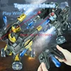 Simulated Spray Launching Water Bomb Remote Control Robot Toy 2.4G Lighting Music 360 ° Rotation Multiplayer Combat RC Robot Toy 2