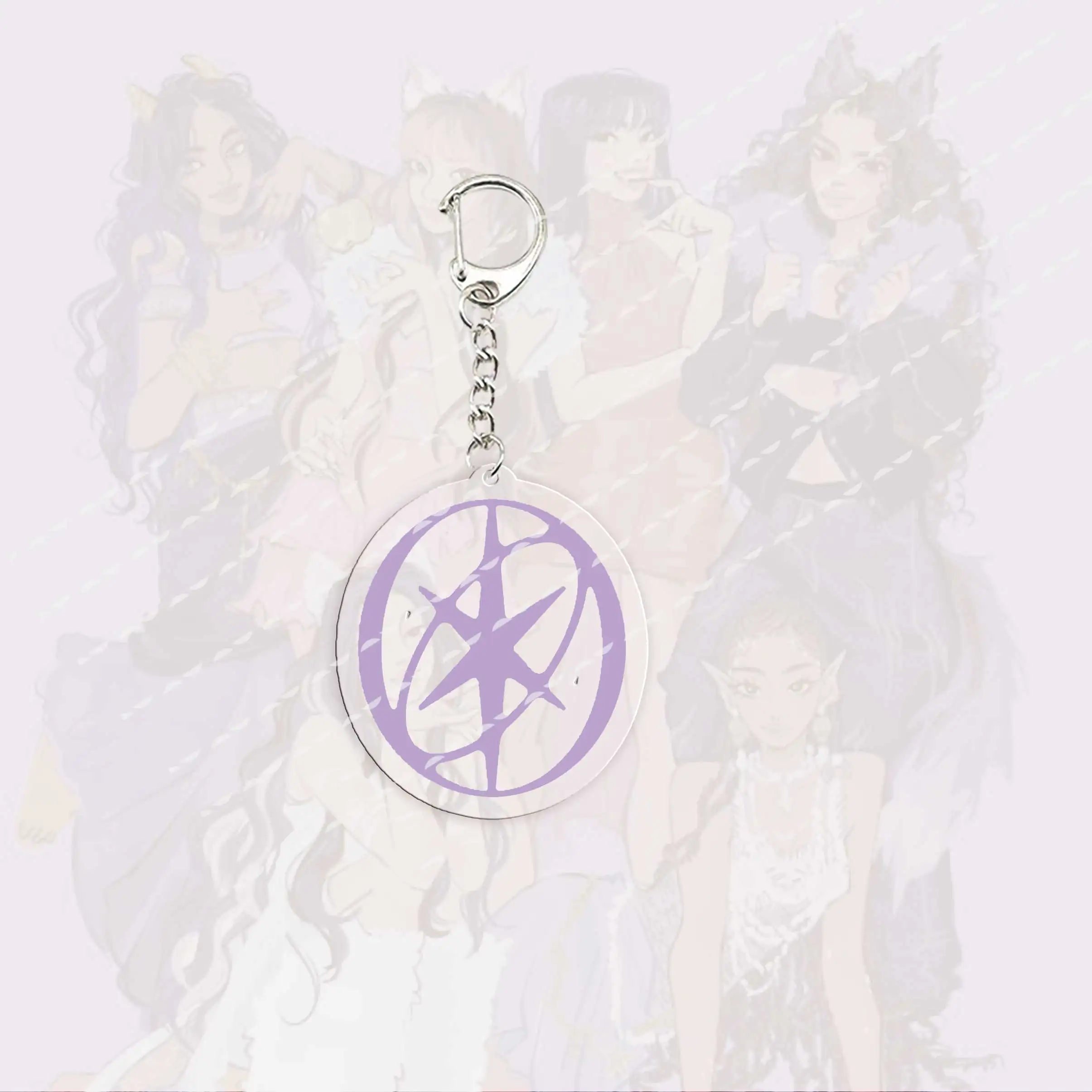 Cool K-pop Katseye Acrylic Keychain Charms - Cute Fan Friends Gift