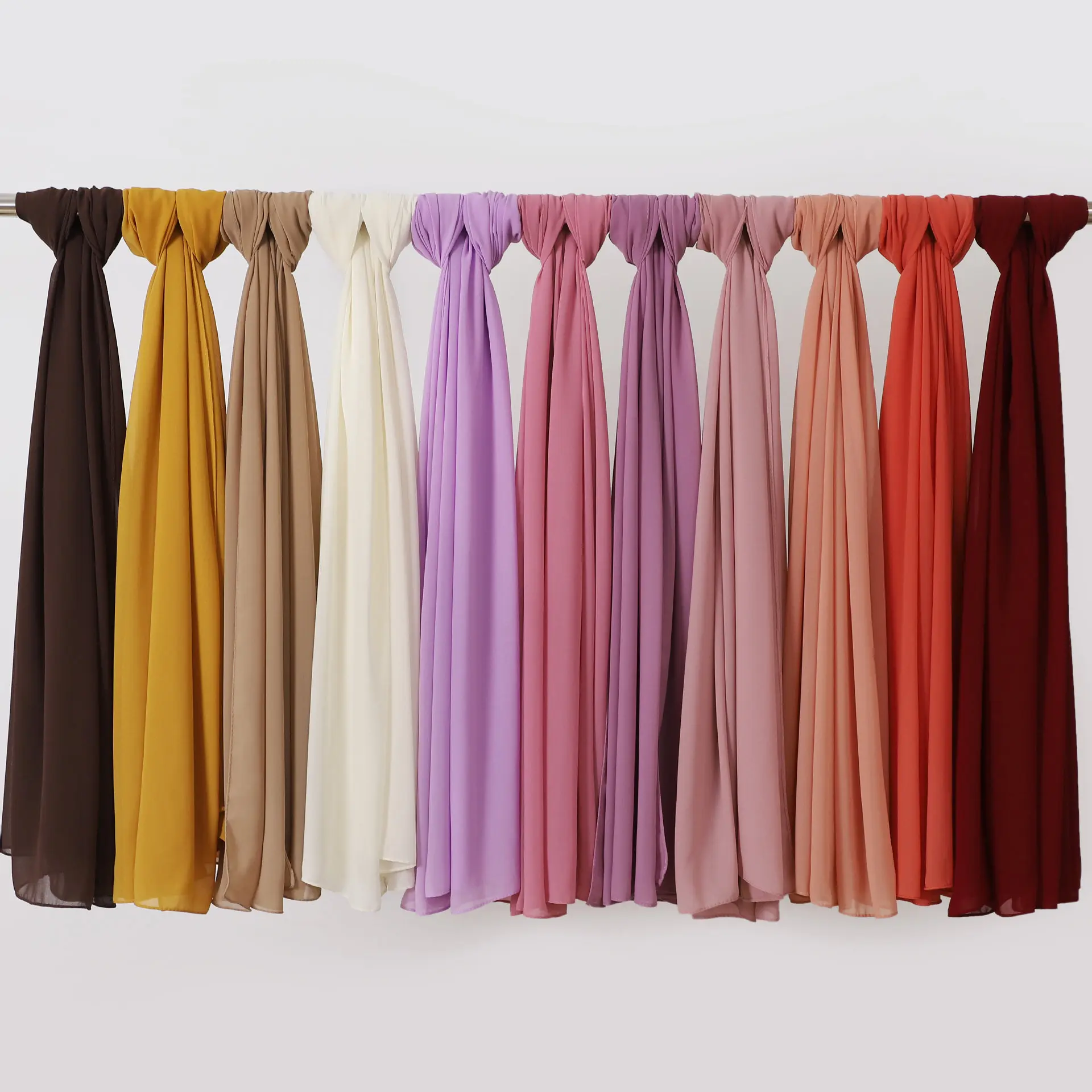 plain color muslim chiffon scarf hijab headband female islamic head cover shawls wraps for women hijabs hair scarves headscarf Solid Color Chiffon Scarf Hijab Women Headband  Islamic Head Cover Wrap for Ladies Muslim Jersey Hijabs Hair Scarves Headscarf