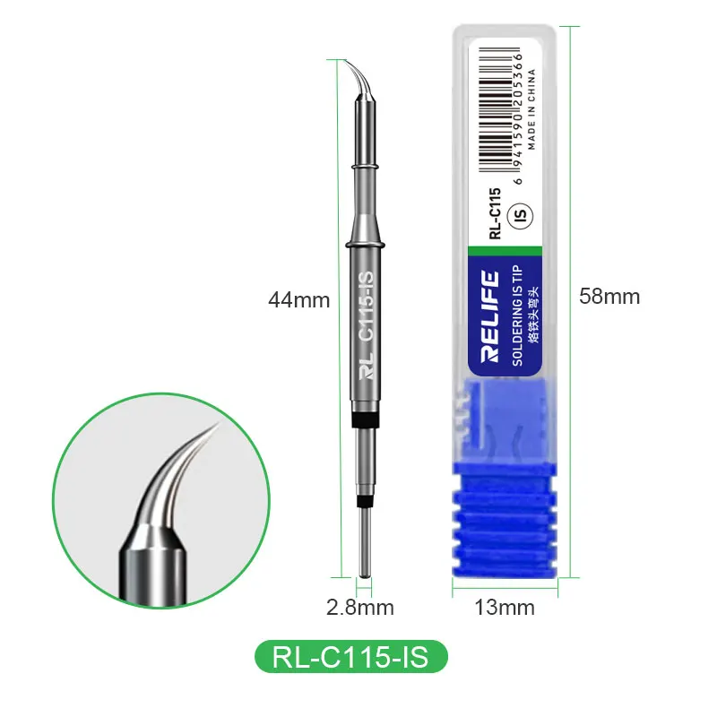 RELIFE C115 Nano Soldering Iron Tips For JBC NASE-C CD-2SD/CD-2SHE Xsoldering Sugon T26 Soldering Station rosin paste flux