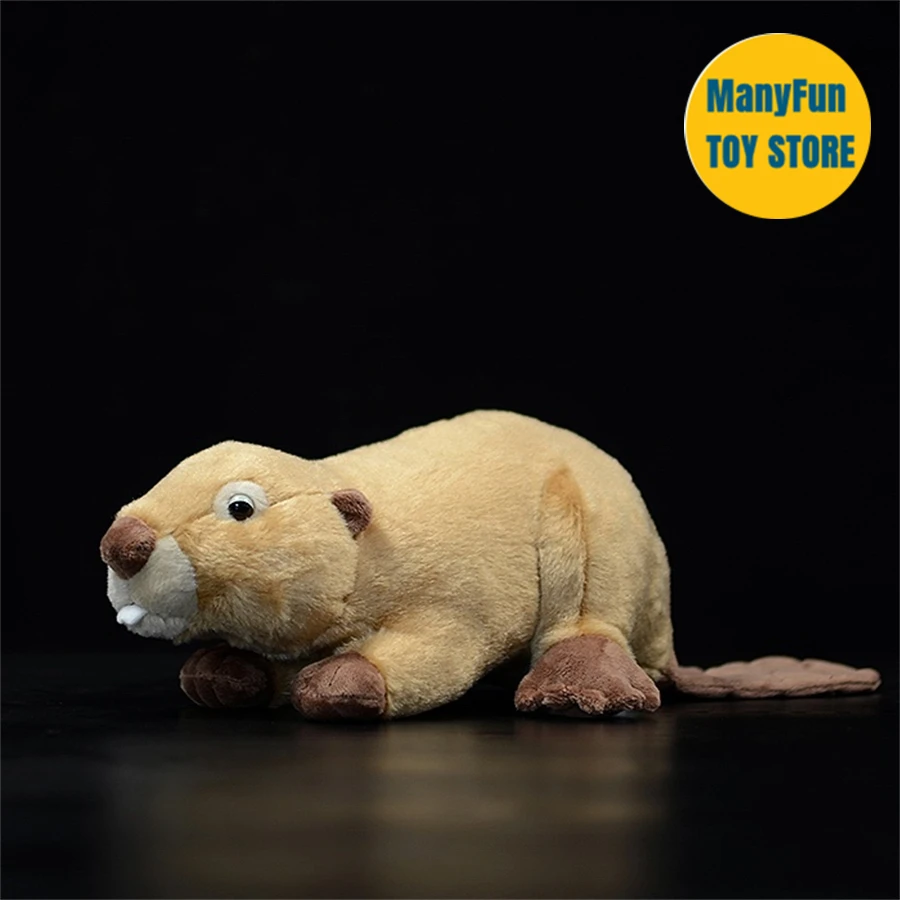 

Beaver высококачественное аниме милая выдра плюшевая игрушка Реалистичная Имитация животных Мягкая кукла Kawai игрушка Подарки для детей
