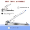 Nail Clipper,Premium Stainless Steel Fingernail and Toenail Clipper Cutters, Fingernail Clipper Cutters with Nail File Sharp. 4