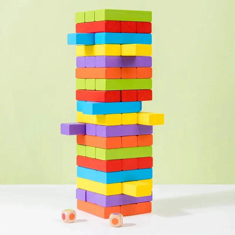 48pcs Block Stacking Toys Early Education Balance Play Game