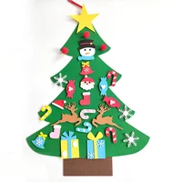 DIY Felt Christmas Tree Christmas Decoration for Home Navidad 2022 New Year Christmas Ornaments Santa Claus Xmas Kids Gifts 6