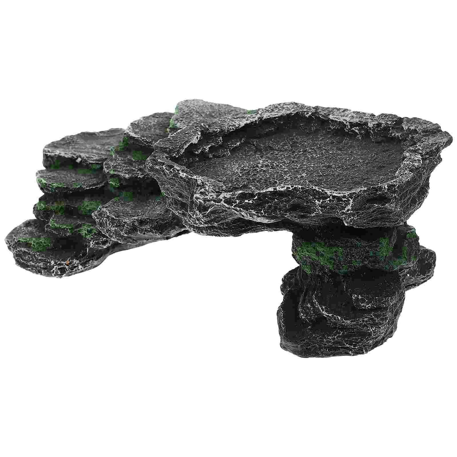 

Pet Climbing Resin Basking Platform Animal Tortoise Hiding Shelter Desktop Simulated Turtle Ramp Reptile Cave Reptiles