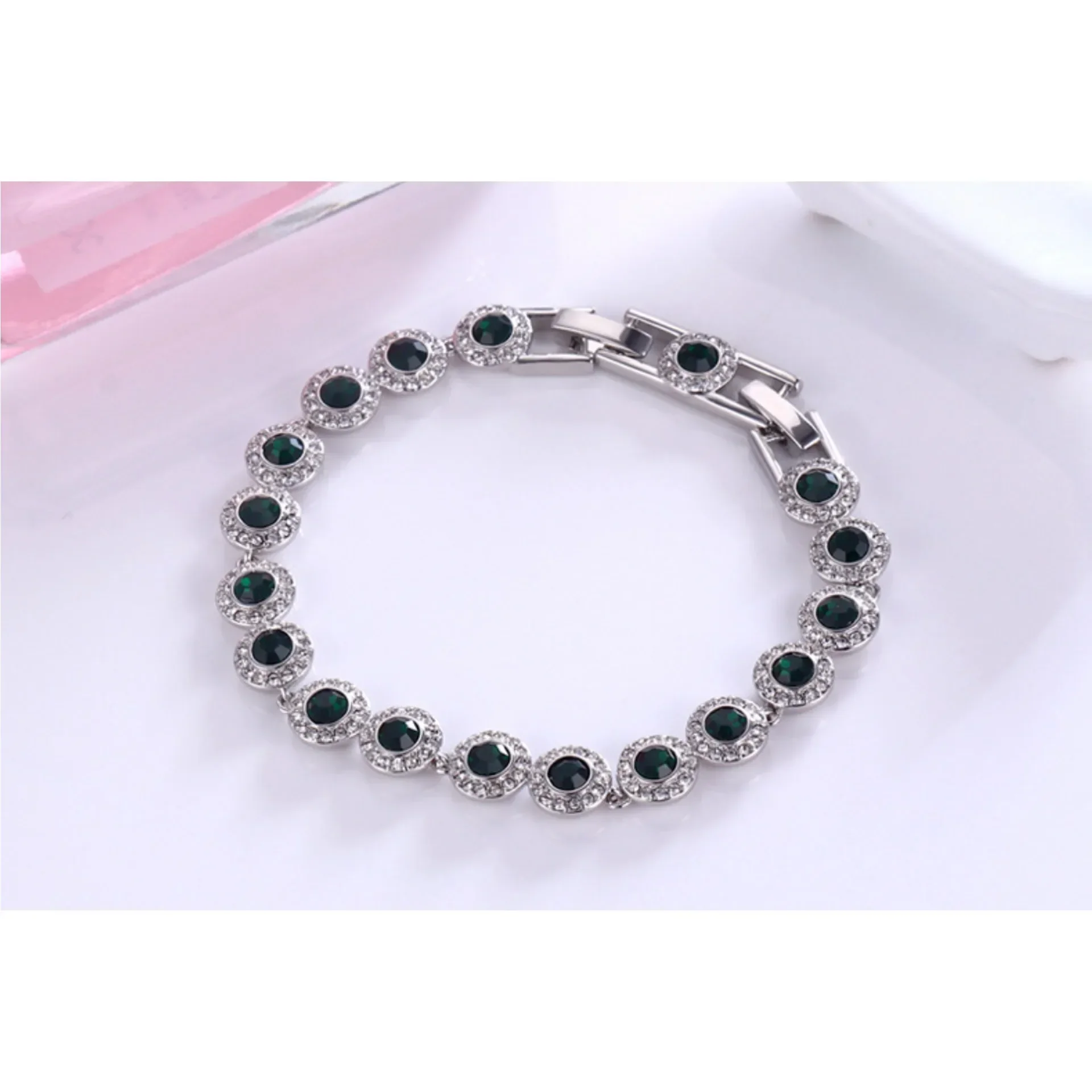 2025 New Original High Jewelry Set Fine Charm Bracelet Earrings Matching Perfect Crystal Necklace for Women Wedding Gift 3
