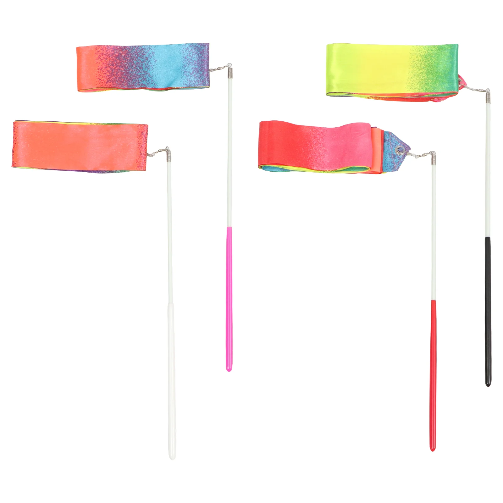 

4Pcs Rhythmic Gymnastics Ribbon Dancing Streamers Riband Rod for Gymnastics