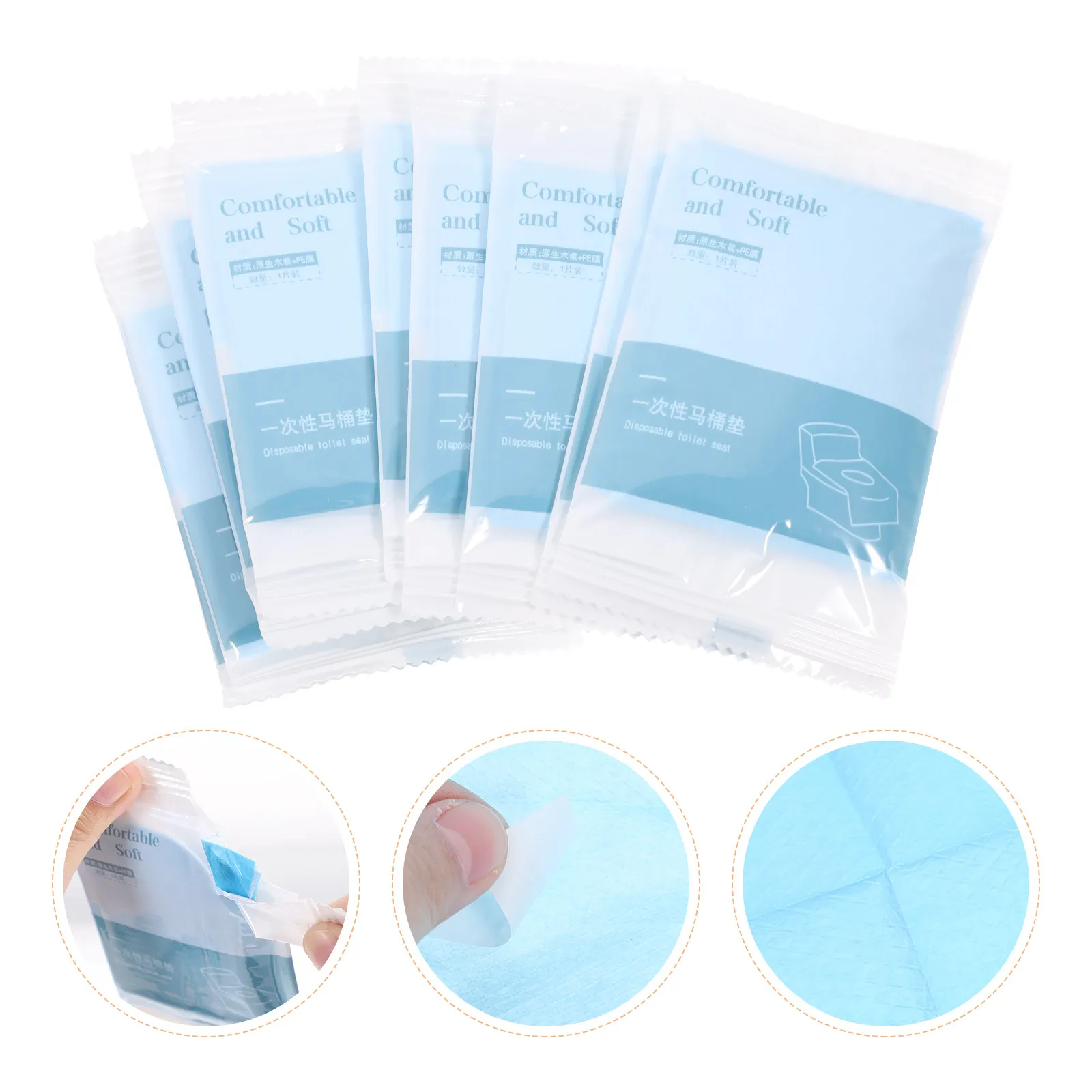 10Pcs 일회용 방수 변기 커버 기저귀 가방 배낭 여행 가방 공용 화장실 위생을위한 휴대용 소형