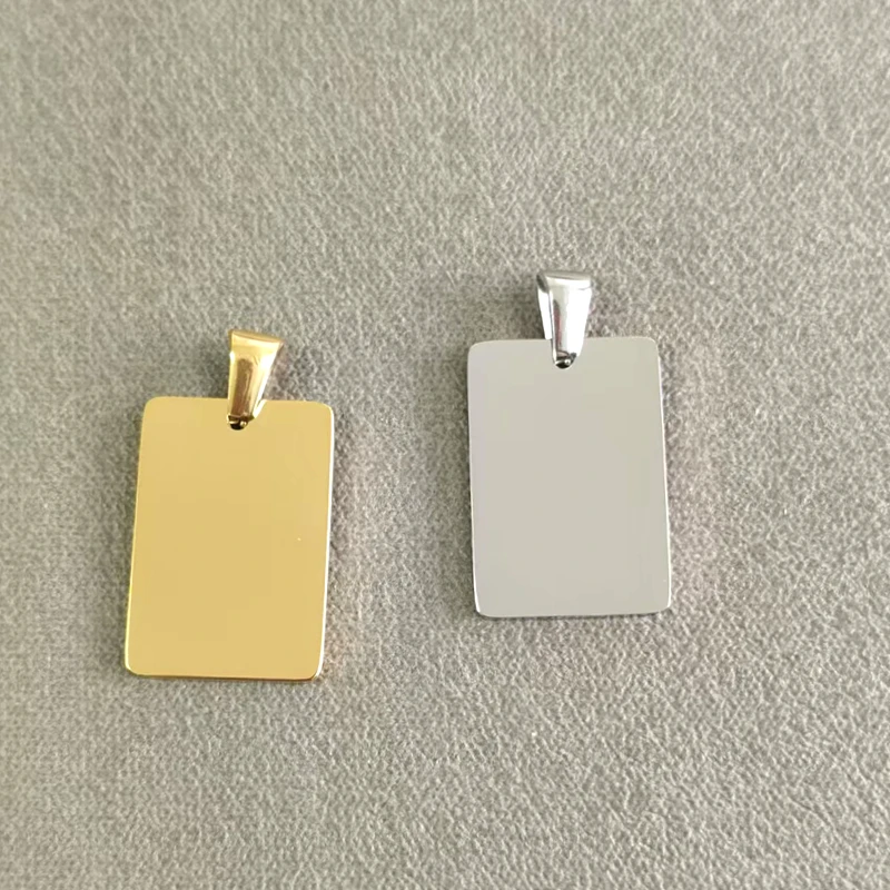 20 ชิ้น/ล็อต 15x22 มม.ขนาด 304 สแตนเลสสตีลกระจกสี่เหลี่ยมผืนผ้า Charms จี้อุปกรณ์เสริม DIY เครื่องประดับทําสร้อยคอ 1