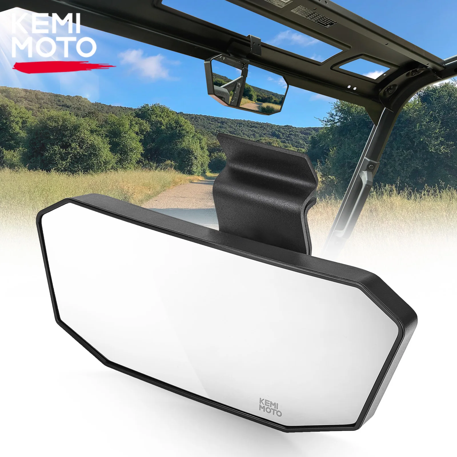 KEMIMOTO Center Rear View Mirror Compatible with Polaris Ranger XP 570/900/1000 Midsize 500 Crew for Can Am Defender Max крыло велосипедное topeak defender iglow tx rear заднее 28 tig df03