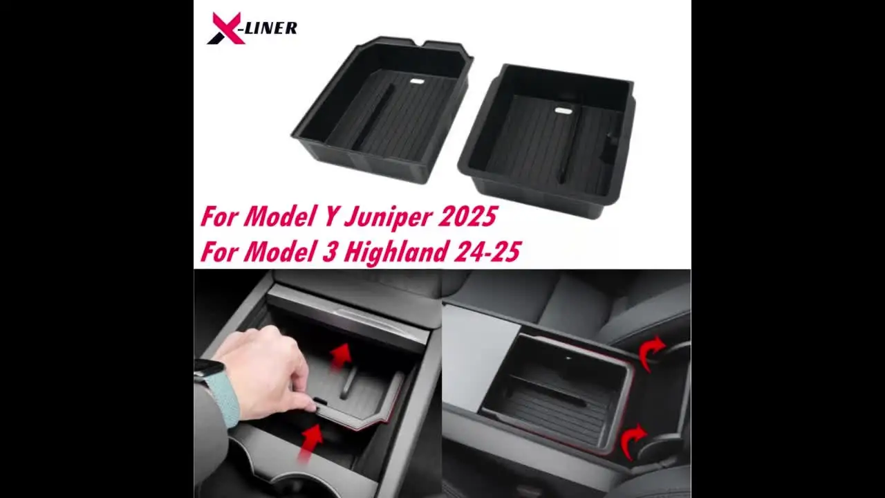 Opbergdozen Middenconsole voor Tesla Model Y Juniper, Armsteun