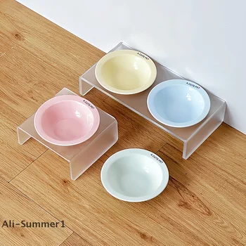 【E】Ceramic Pet Cat Bowl Pet Drinking Water Feeding Bowl Ceramics Cat Food Dog Food Utensils Cat Dog Pet Supplies Accessories