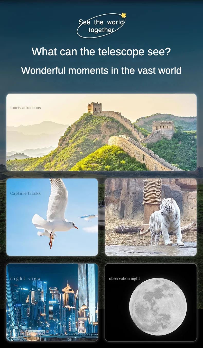 S72fdaea49c454276863dae783a5d91baI Teleskopy o dużej mocy, ultra-przezroczyste, przenośne, kompaktowe gogle noktowizyjne o słabym świetle, materiały zewnętrzne