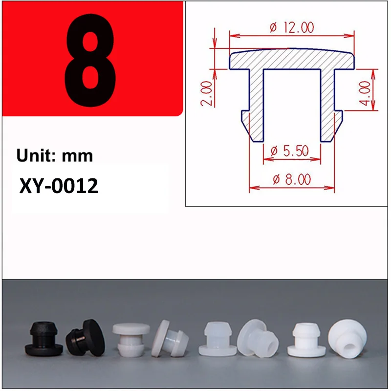 Versatile Silicone Rubber Caps - T-Type Plug Covers & End Stoppers in Multiple Sizes and Colors