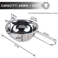 1200ml Candle Wax Melting Pot with 2400ml Stainless Steel Pot for Melting Chocolate Candy Candle Soap Wax Making Kit 3