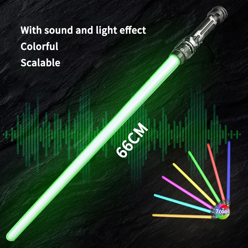 Glowing Sword Toys Laser Sword Lightsaber Double Saber Telescopic Music Cosplay Flashing Children Toy